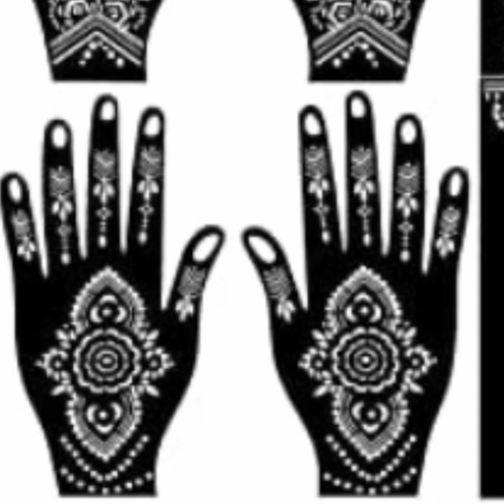 Henna Hand Stencil